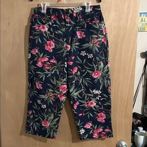 Ralph Lauren Navy Floral Women’s Chinos Capris